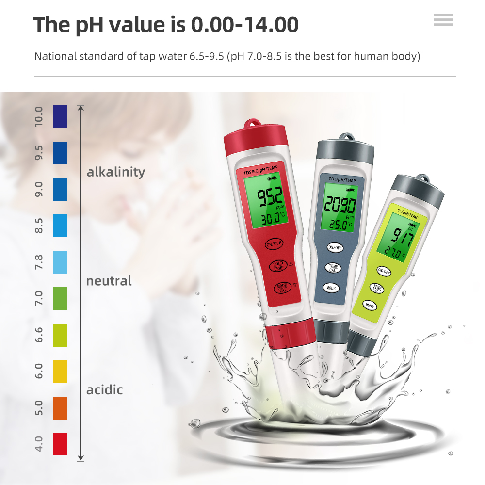 Marine Aquarium Water Analyzer - Monitor Digital de calidad del agua,