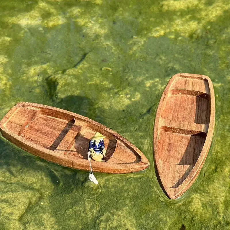 Aquarium Marina - Barco de madera hecho a mano,