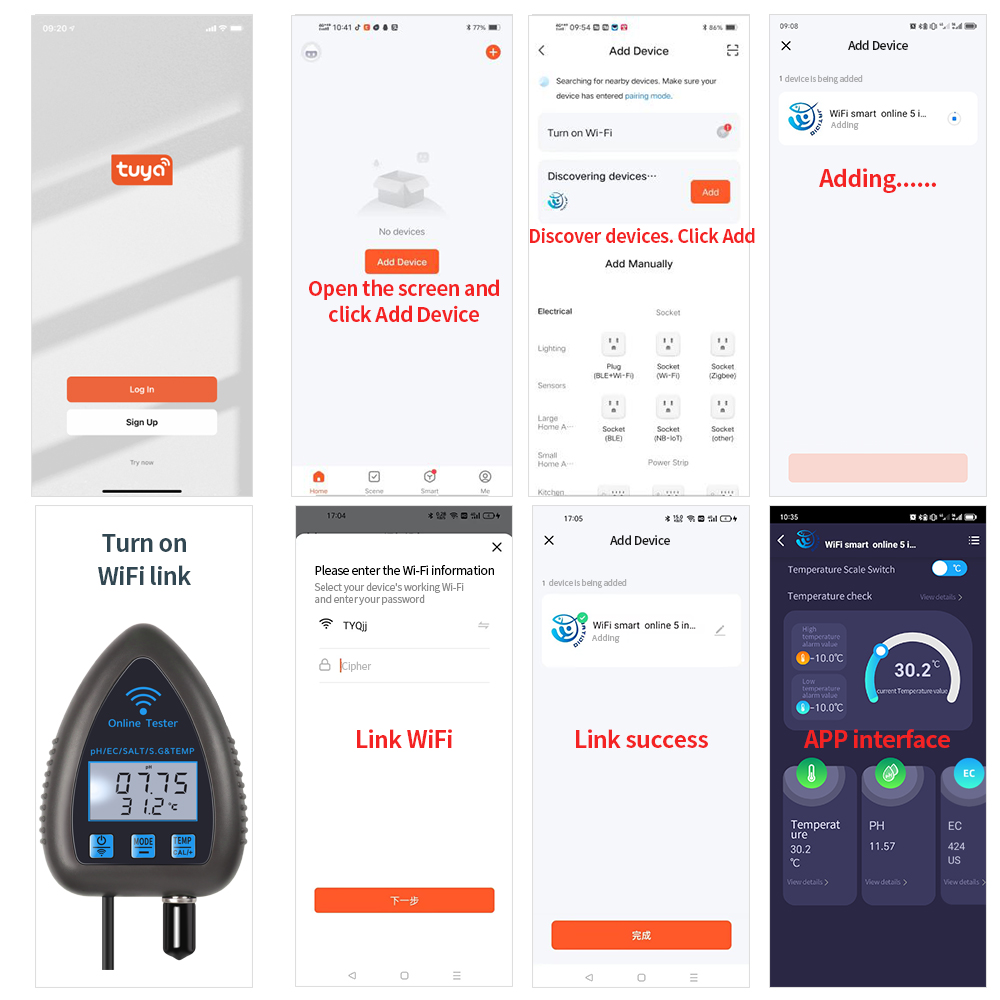 Tuya WiFi 5 en 1 medidor de ca - Marine Aquarium Water Analyzer reseña y precio