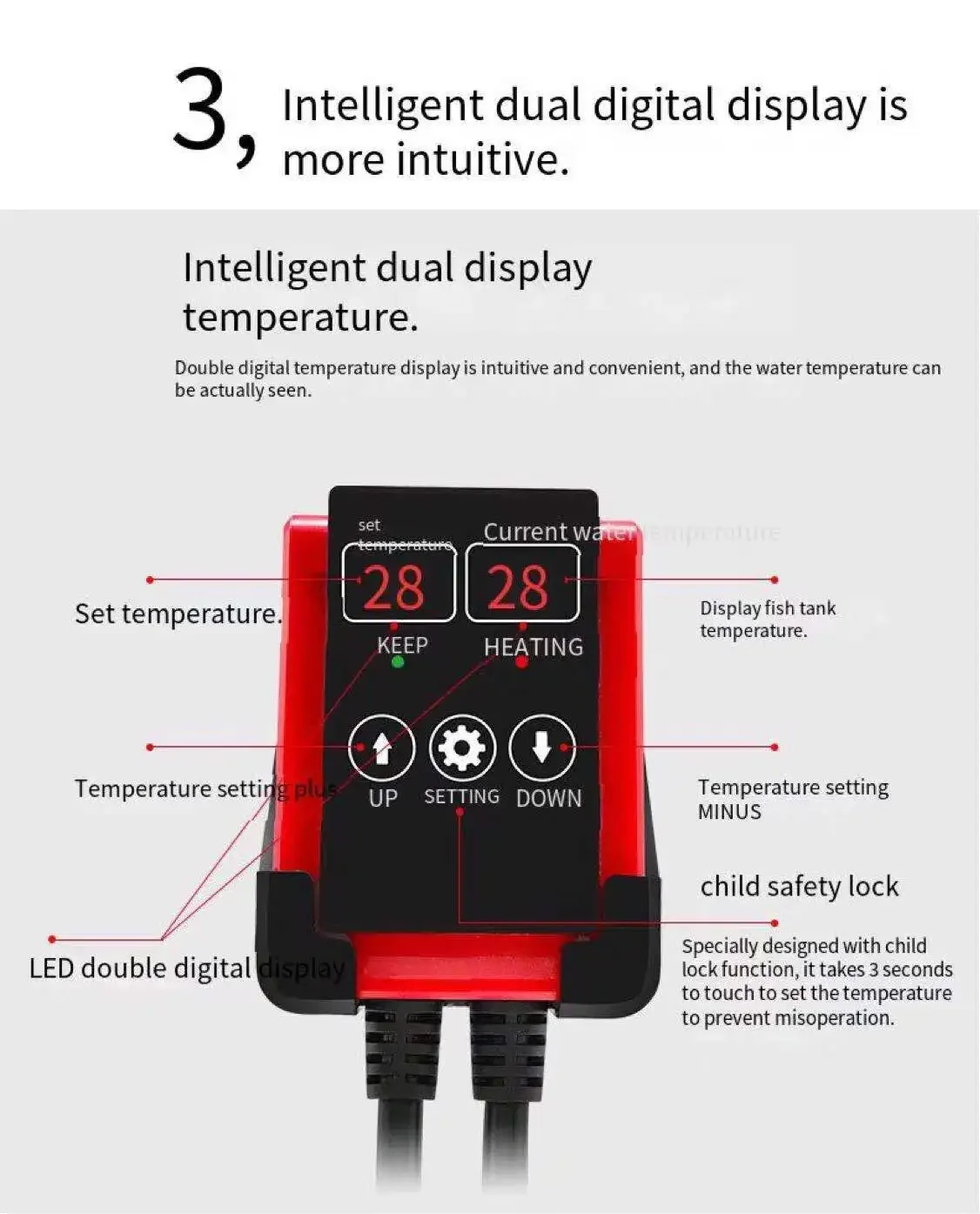 Calentador sumergible para acu - Marine Aquarium Heater reseña y precio