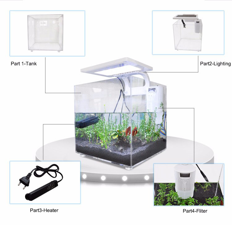 Mini Acuario de Acrílico (25*2 - Aquarium Marina reseña y precio