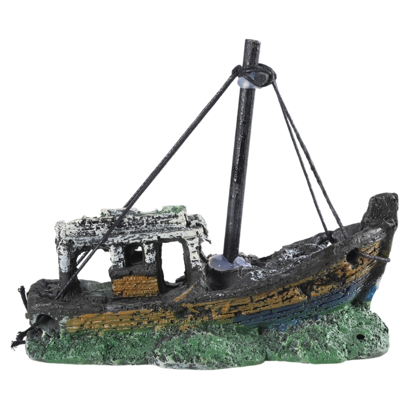 Decoración de barco hundido pa - Aquarium Marina reseña y precio