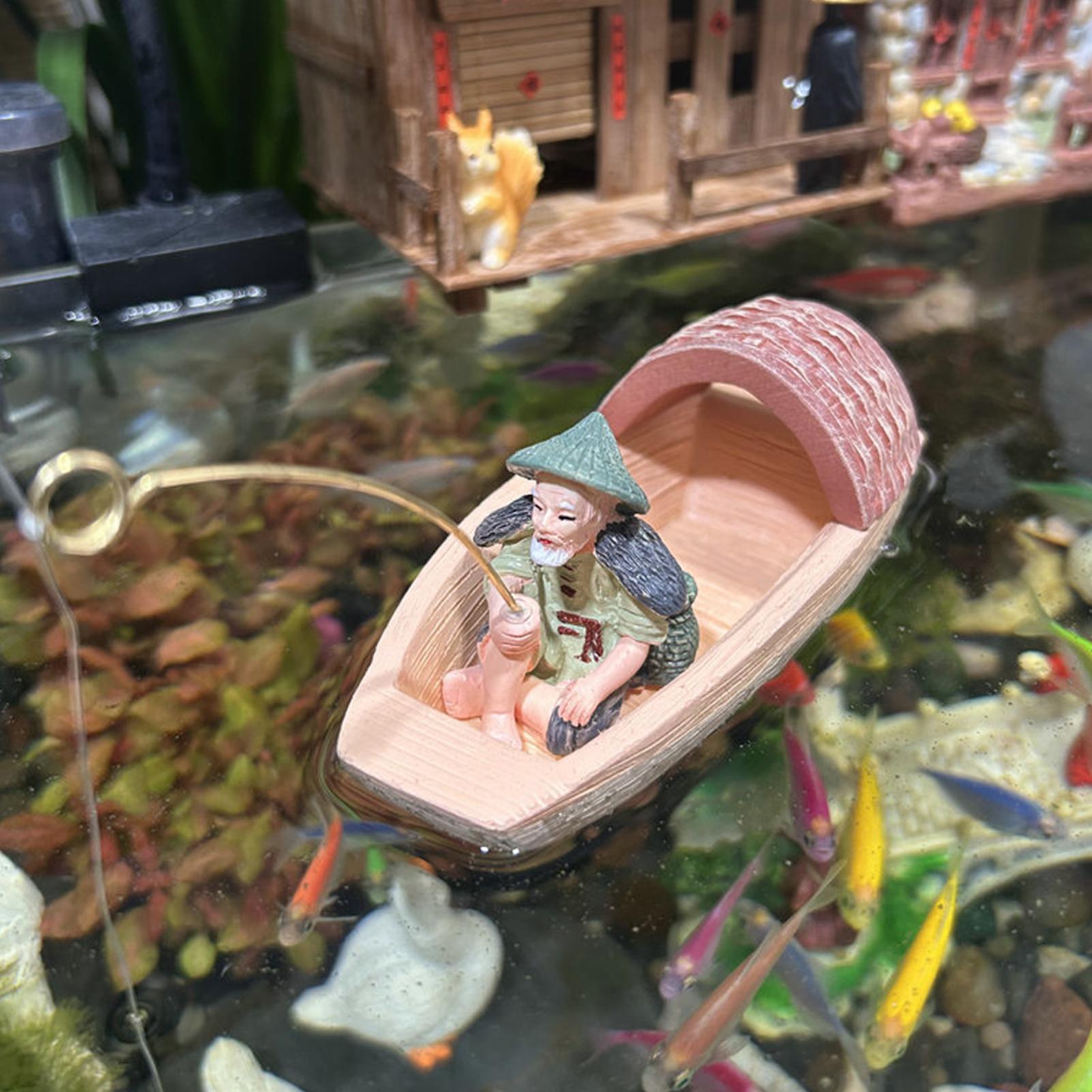 Adorno de Resina de Barco de P - Aquarium Marina reseña y precio