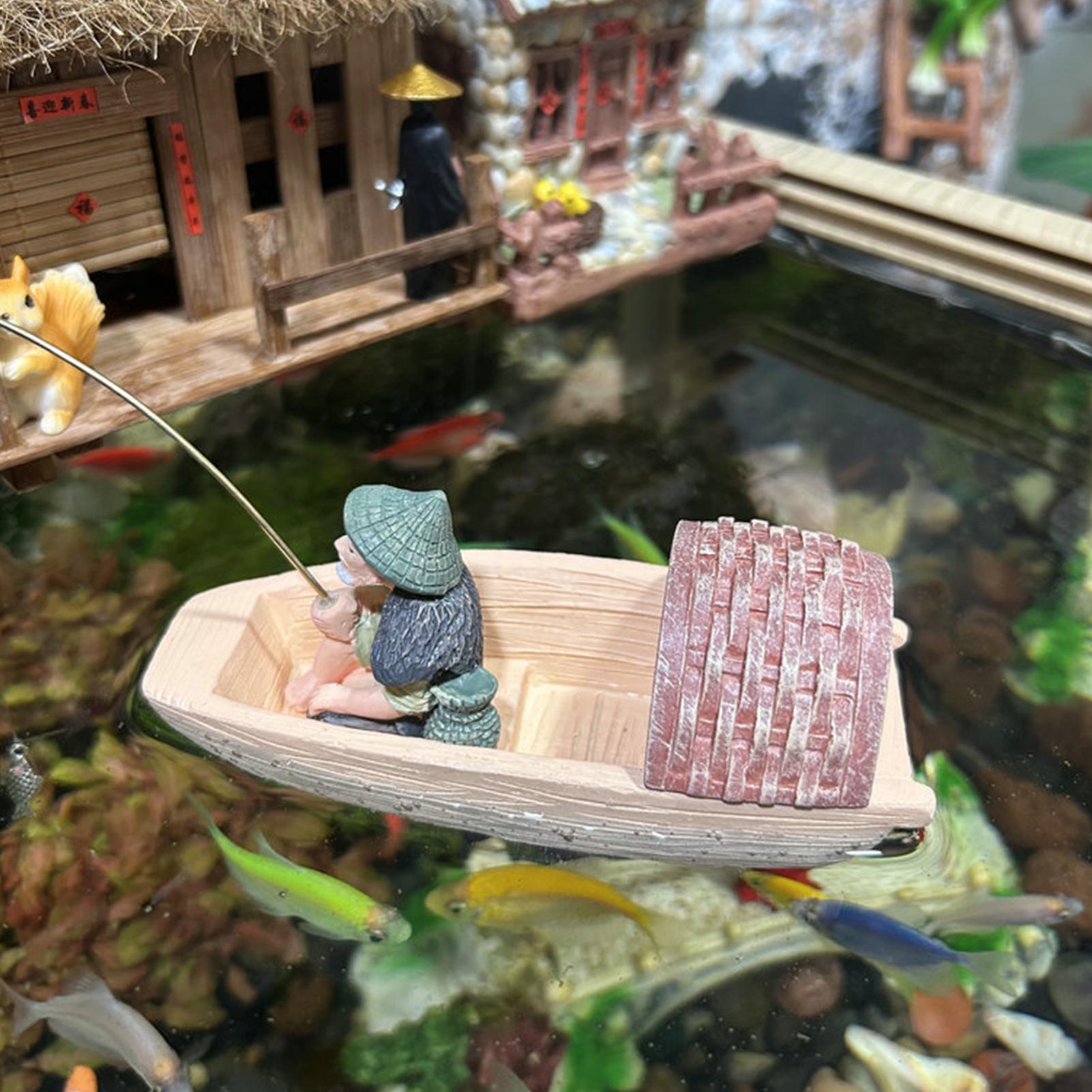 Adorno de Resina de Barco de P - Aquarium Marina reseña y precio