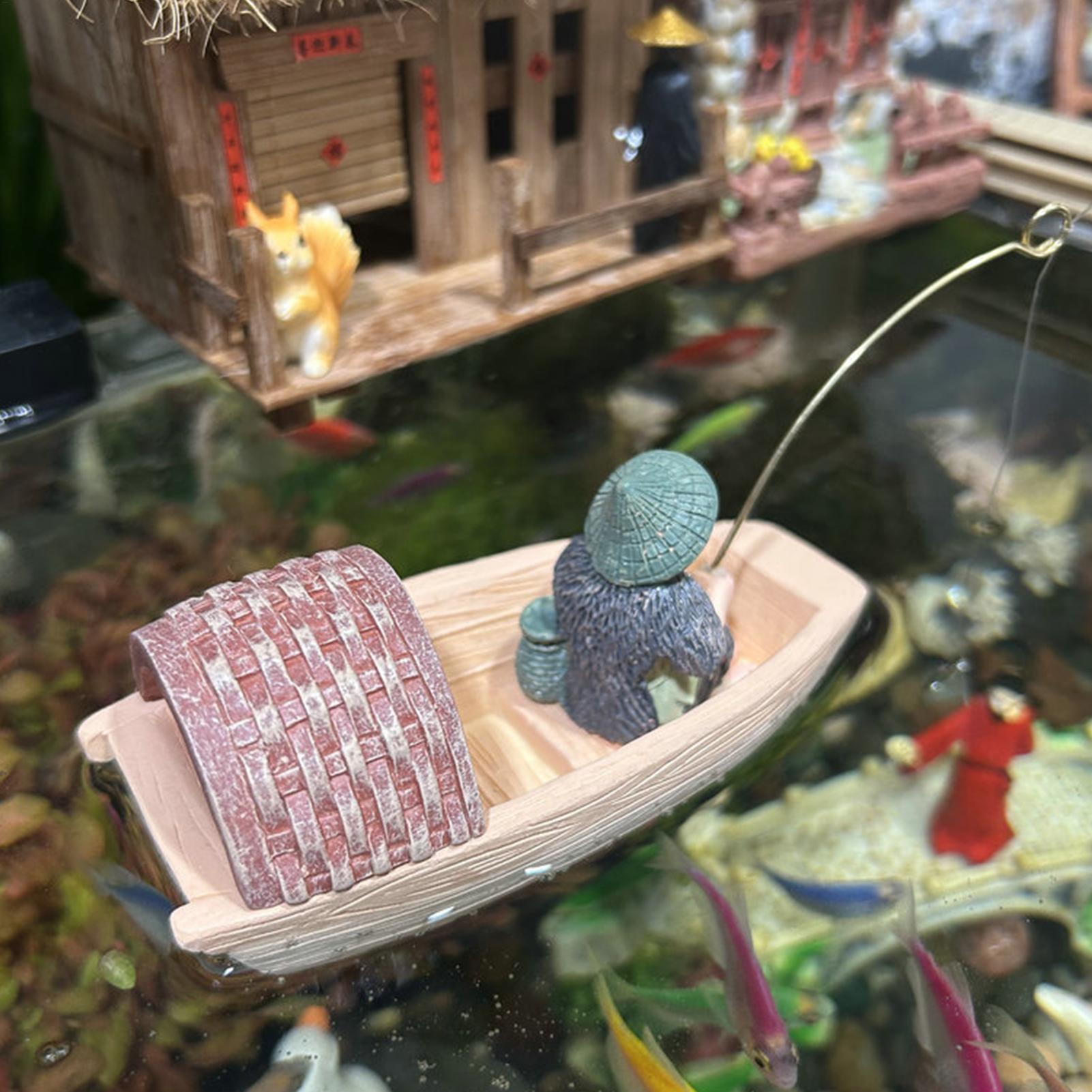 Adorno de Resina de Barco de P - Aquarium Marina reseña y precio