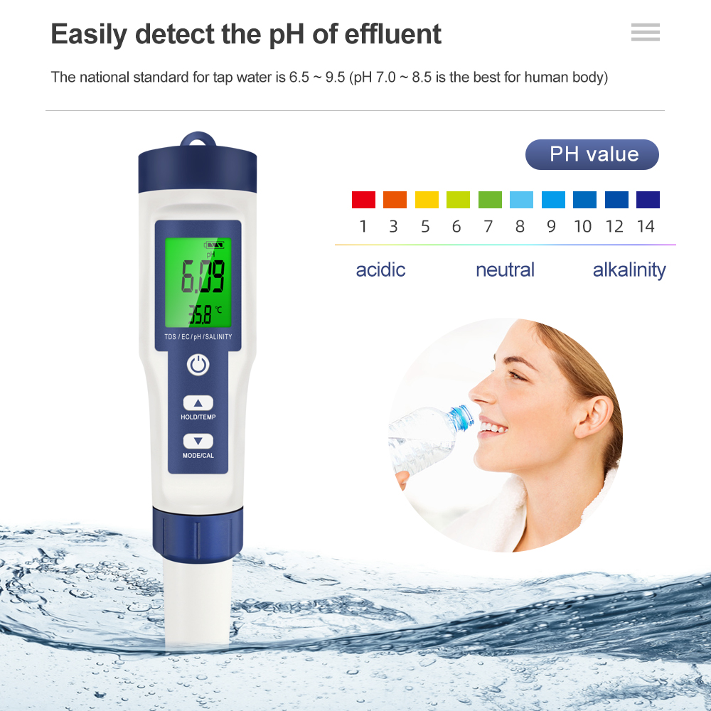 Probador profesional de calida - Marine Aquarium Water Analyzer reseña y precio