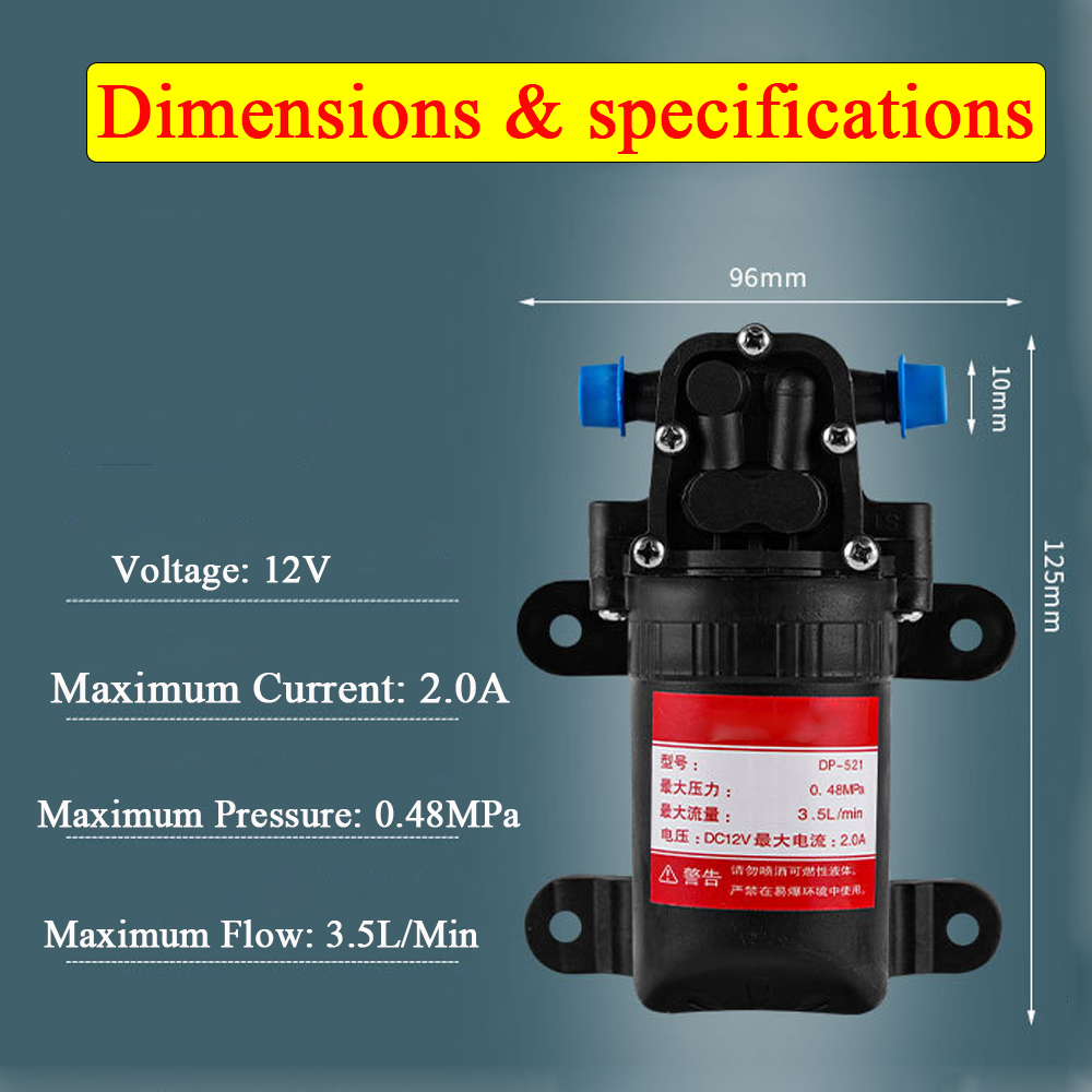 Bomba de agua agrícola de 12v, - Aquarium Marina reseña y precio
