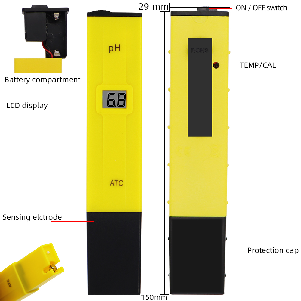 Medidor de PH Digital, pluma d - Marine Aquarium Water Analyzer reseña y precio