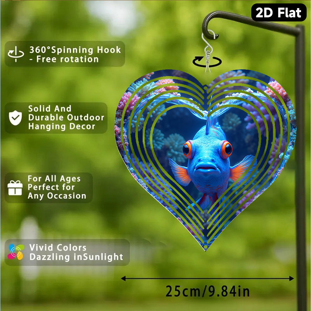 Campana de Viento Plana 2D, 1  - Aquarium Marine Blue reseña y precio